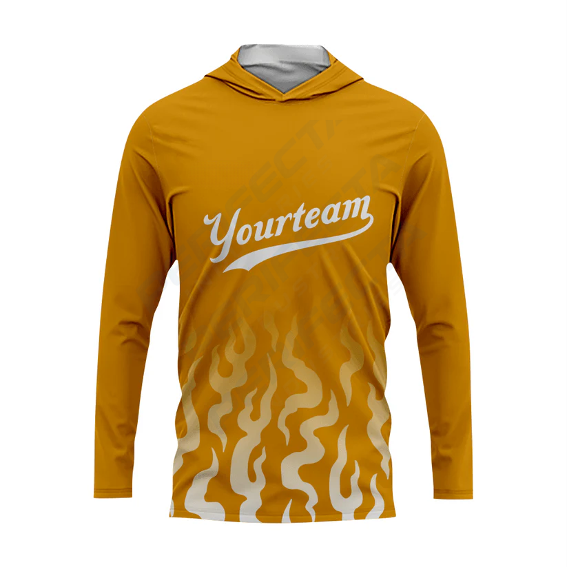Dark Golden Baseball T-Shirt Hoodie for Teams from Perifecta Industries