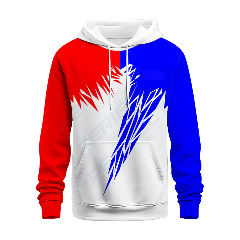 Basktetball Hoodie in Red, Blue and White RSBH-002