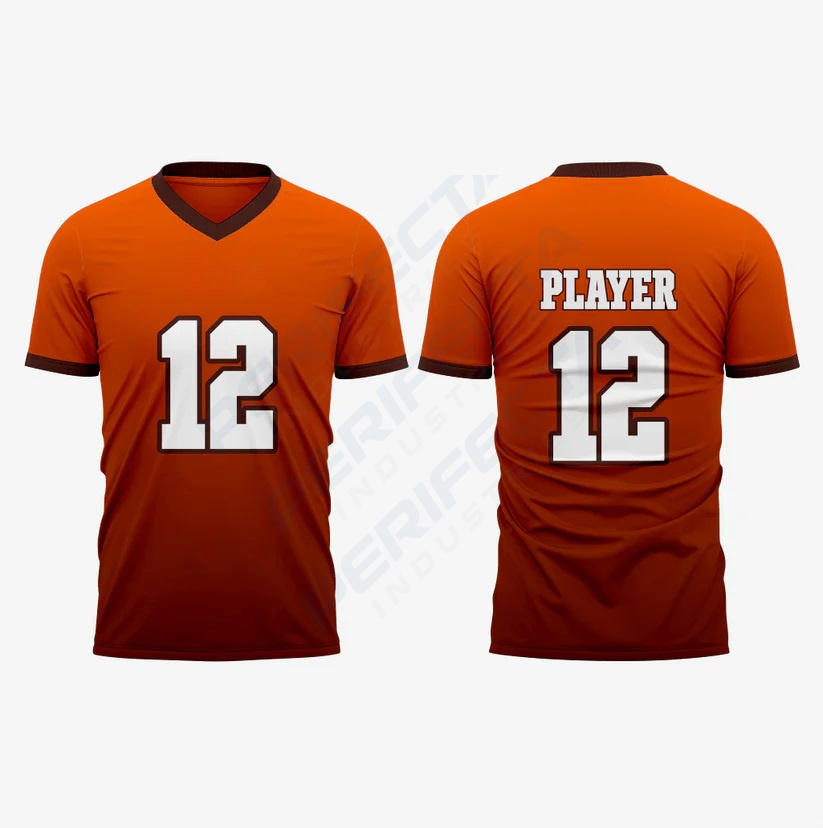 Personalized Orange Football Fan Jersey for Men & Women