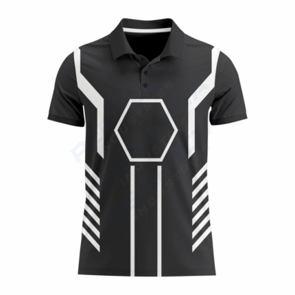Basketball Polo Shirt in Black RSBPS-005
