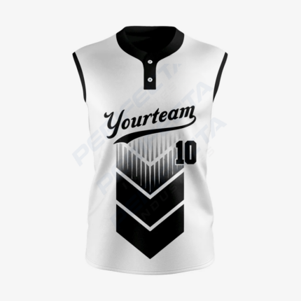 Custom Black Sleeveless 2 Button Softball Jersey – Perfect for Men/Women