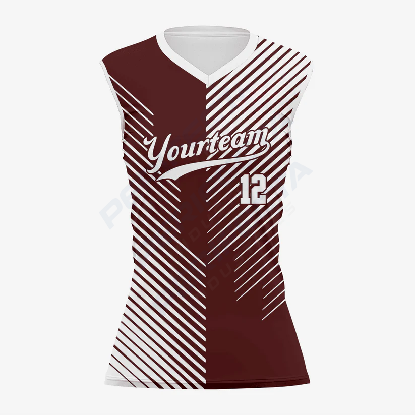 Dark Brown Custom Softball Sleeveless V Neck Uniform/Kit