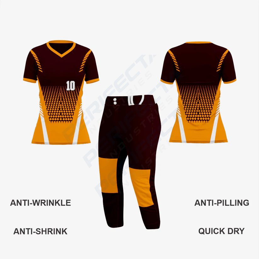 Custom Bronze/Brown Softball V-Neck Jersey for Men/Women - Image 3