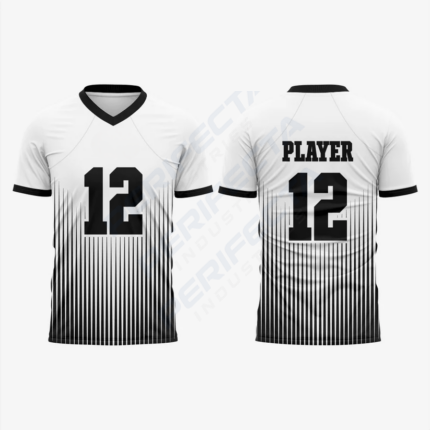 Personalized White/Black Football Fan Jersey for Men & Women