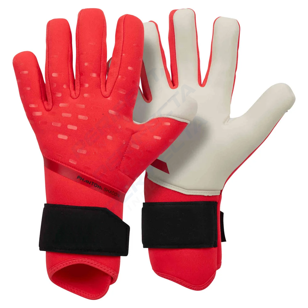 Phantom Shadow Goalkeeper Gloves – Bright Crimson & Black with Black